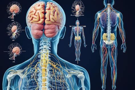 Trabalho Do Sistema Nervoso - A imagem mostra uma ilustração detalhada do sistema nervoso humano com ...