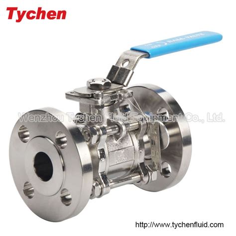 Stainless Steel 3PC Flanged Ball Valve With Manual Handle And ISO 5211