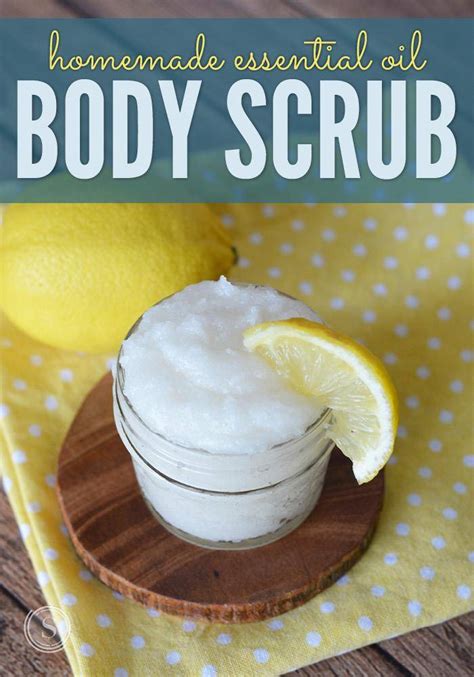 Homemade Essential Oil Body Scrub Recipe With Lemon