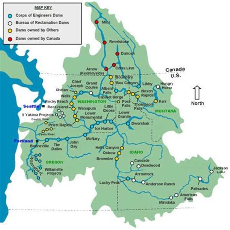 Dams of the Columbia River Basin (Source: USACE) | Download Scientific Diagram