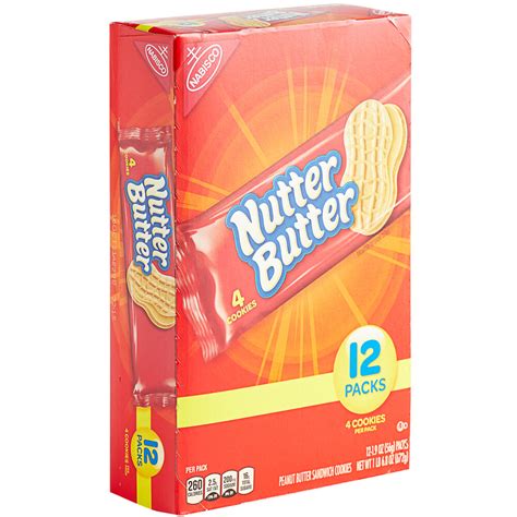 Nabisco Nutter Butter 4 Count 1 9 Oz Cookie Pack 48 Case