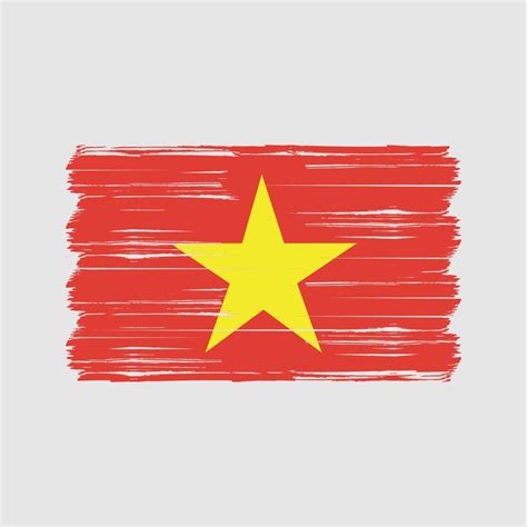 Vietnam Flag Brush National Flag 11509782 Vector Art At Vecteezy