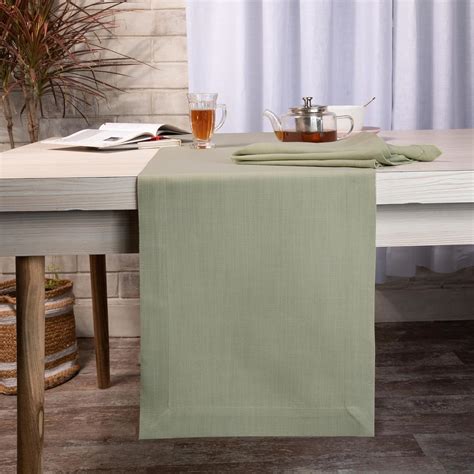 Amazon D Moksha Homes Sage Green Table Runner X Inch Faux