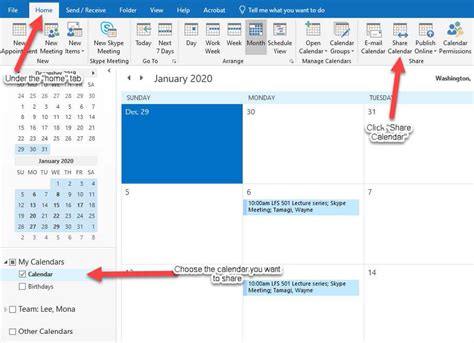 How To Share A Calendar In Outlook Prntbl Concejomunicipaldechinu Gov Co