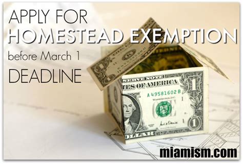 Homestead Exemption Deadline Is March First Miamism