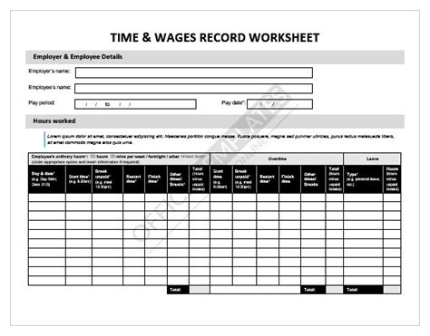 28 Free Worksheet Templates In Ms Word Editableprintable