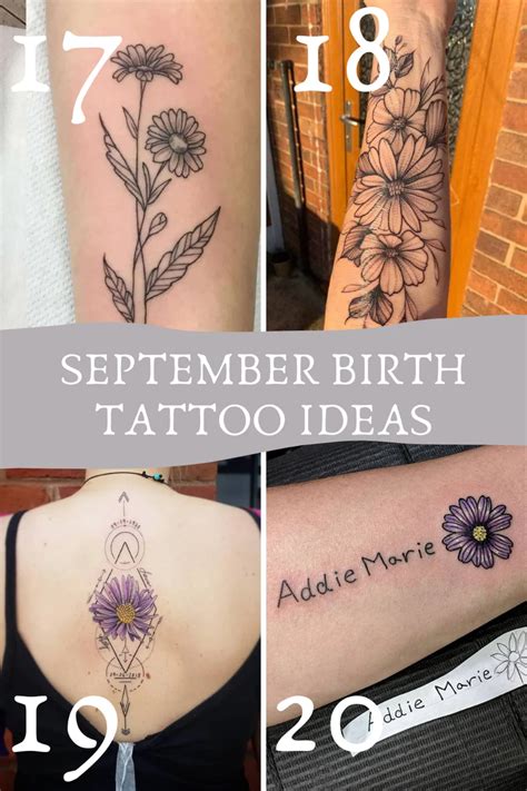 September Birth Flower Tattoo Ideas The Aster Tattooglee Aster