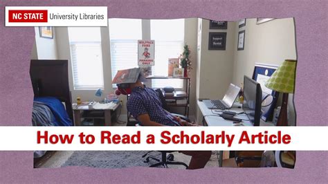 How To Read A Scholarly Article Youtube