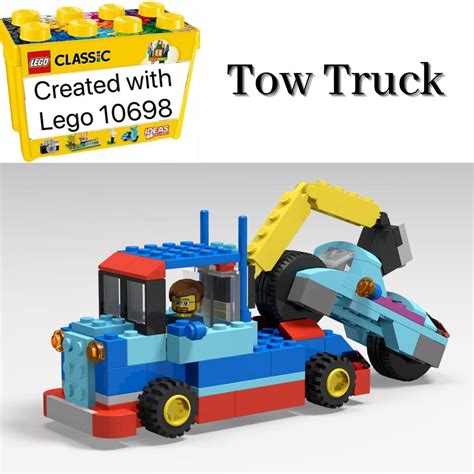 Lego Classic 10698 Building ideas - Tow Truck - DIY instruction | Classic lego, Lego activities ...