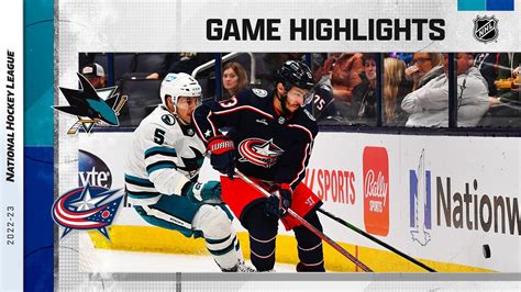 Sharks Blue Jackets Nhl Highlights Youtube