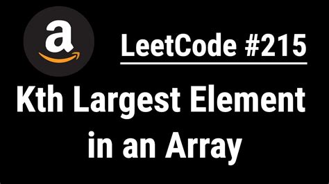 Kth Largest Element In An Array LeetCode 215 Python JavaScript