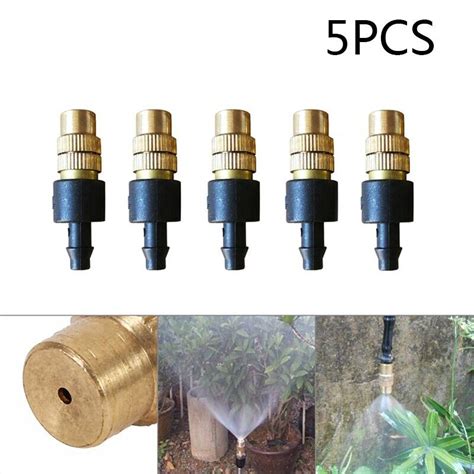 Mist Nozzle For Garden And Greenhouse 5pcs Brass Misting Spray