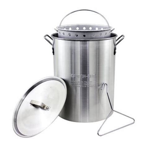 Metal Ware Asp Qt Aluminum Stock Pot With Basket Includes Cover