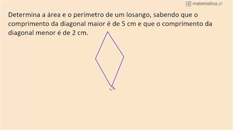 Determinar Área e Perímetro do Losango YouTube