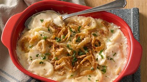 Crispy French Onion Scalloped Potato Casserole Recipe From Betty Crocker