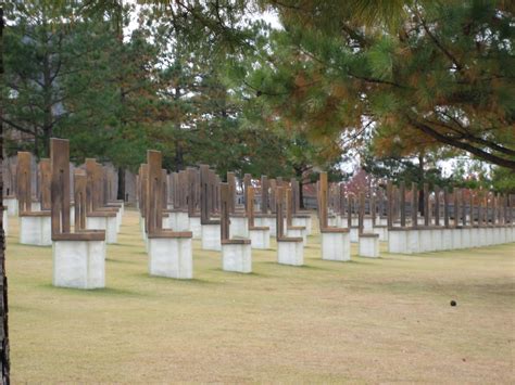 Okc Memorial There Are 168 Chairs With Names On Them For E… Flickr