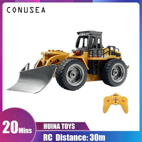 Huina 1 18 Rc Truck Snow Plow Caterpillar Remote Control Excavator Rc