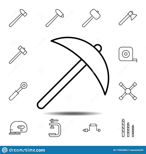 Piketpictogram Het Eenvoudige Dunne Vectorelement Van Het