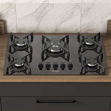 Cooktop Itatiaia Bocas Vitrum Preto Tripla Chama Central Bivolt