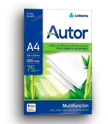 Resmas Autor Ledesma A4 75 Grs X 10 Unidades Envío gratis