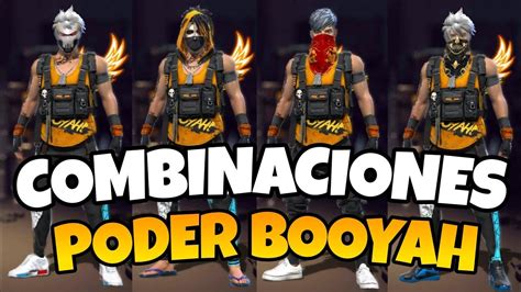 Las Mejores Combinaciones De Ropa Con El Set Poder Booyah Free Fire