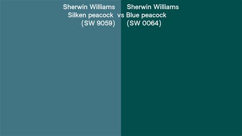 Sherwin Williams Silken Peacock Vs Blue Peacock Side By Side Comparison