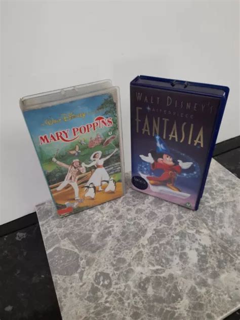 Disney Vhs Tapes Rare X Tapes Fantasia And Mary Poppins Eur