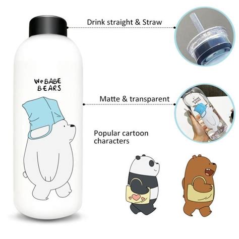 Gourde Frosted Bouteilles Eau De Ml Tasse Ours Panda Mignon