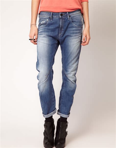 Lyst G Star Raw Gstar Washed Arc 3d Tapered Jeans In Blue