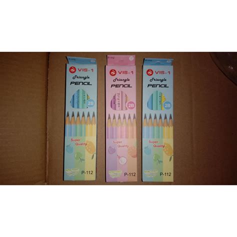 Jual Pensil 2b Vis 1 P 112 Triangle Warna Pastel Shopee Indonesia