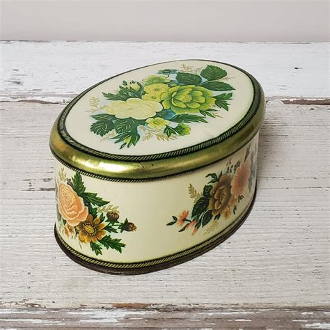 Vintage Collectible Tin Box Meister From Brazil Yellow Gold And Etsy Uk