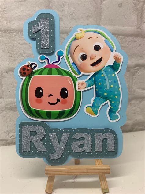 Cocomelon Baby Jj Cake Topper Personalised Any Name Any Age Etsy