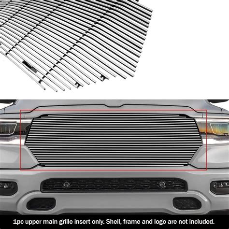 Aps Premium Aluminum Chrome Polished Horizontal Billet Grille Insert Compatible With