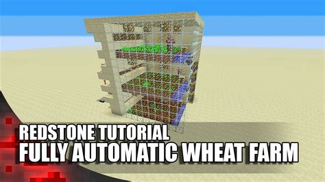 Minecraft Fully Automatic Wheat Farm Youtube