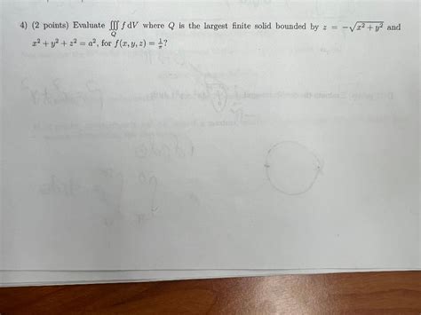 Solved 4 2 Points Evaluate ∭qf Dv Where Q Is The Largest