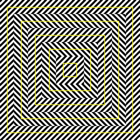 Square Illusion Geometric Optical Illusion Pattern Template For Your