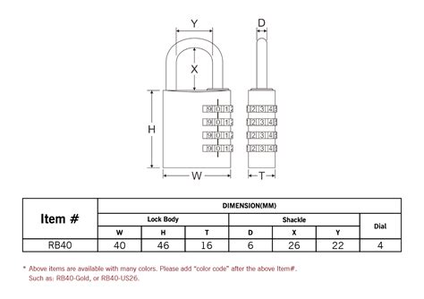 Federal Lock Brass Combination Lock Rb Series