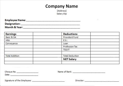 What Is A Salary Slip Importance Format Sample Template