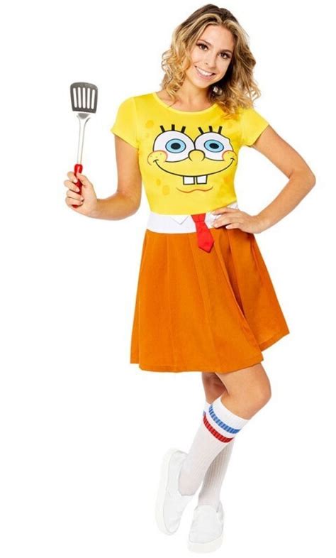 Amscan Spongebob Schwammkopf Kostüm für Damen gelb orange ab 32 99