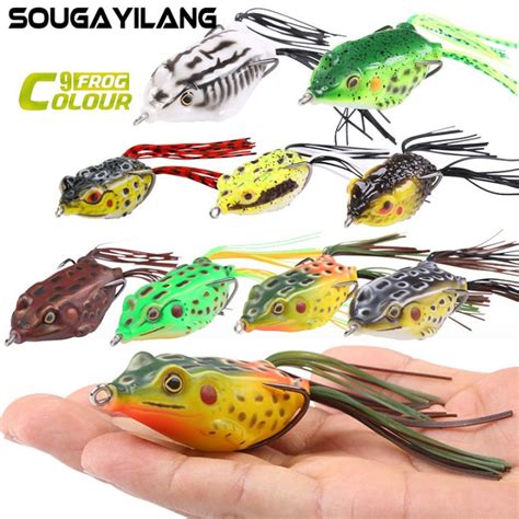 Bass Fishing Lure Silicone Frog Fishing Lure Hollow Body Frog Topwater