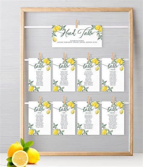 Tableau De Mariage Cartellini Con Testo Modificabile Tableau