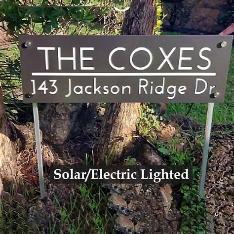 Solar Address Sign For Yard Lawn Address Sign With Stakes Air Bnb Signage Commercial Address