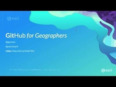 GitHub For Geographers Esri Videos GIS Events ArcGIS Products