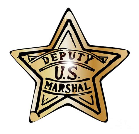 Deputy Us Marshal Star Digital Art By Bigalbaloo Stock