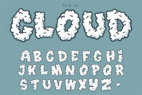 Premium Vector Alphabet Cloud Cartoon Vector Illustration