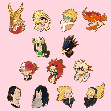 B Grade My Hero Academia Enamel Pin Collection All Might Etsy Canada