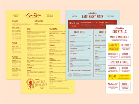 Vintage Mexican Restaurant Menus Design