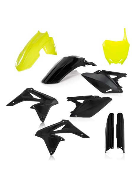 Full Kit Plásticos Acerbis Suzuki RMZ 250 10 17 Amarillo Flúor Negro