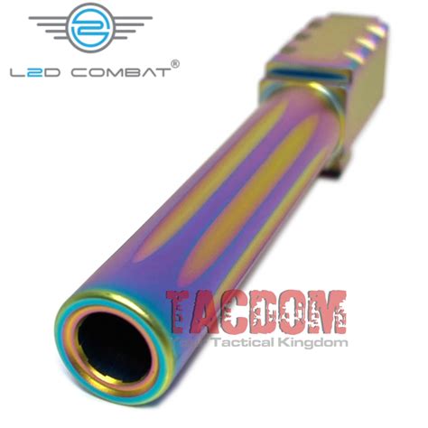 L2d Combat Precision Fluted Match Barrel For Glock 17 Gen 3 4 Chameleon Rainbow 9mm Ver 2 Tacdom