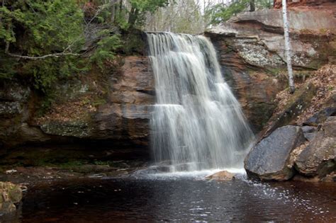 Middle Hungarian Falls 1 Michigan The Waterfall Record